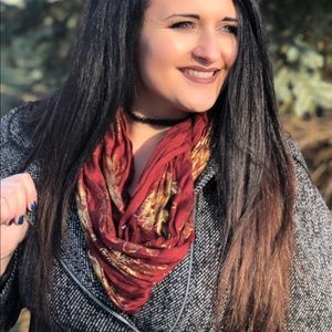 Burgundy and gold infinity scarf!